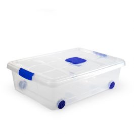 Caja almacenaje plástico con tapa 80 litros - Tienda online