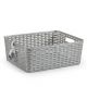 Cesta Rattan nº4 plata 30 cm x 37,5 cm PlasticForte