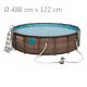 Piscina Bestway 488 x 122 cm con depuradora y escalera - 56725