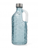 Botella Mesa Vidrio Azul Qd