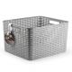 Cesta Rattan nº6 plata 35 cm x 40,5 cm PlasticForte