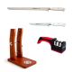 Lote Jamonero Aroche + Cuchillo Jamonero Riviera Blanc 300mm + Cuchillo Deshuesador Riviera Blanc 130mm + Afilador Arcos